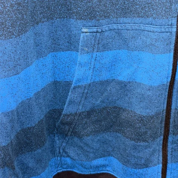 Vans Full Zip Hoodie Mens XXXL Blue & Black Long Sleeve Casual Sweatshirt - Picture 7 of 9